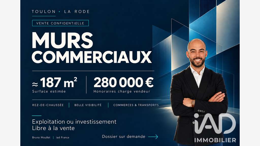 Vente murs commerciaux 187m² à Toulon La Rode