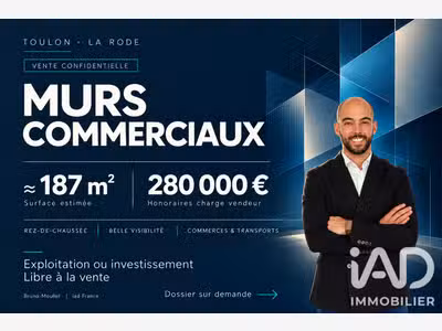 Vente murs commerciaux 187m² à Toulon La Rode