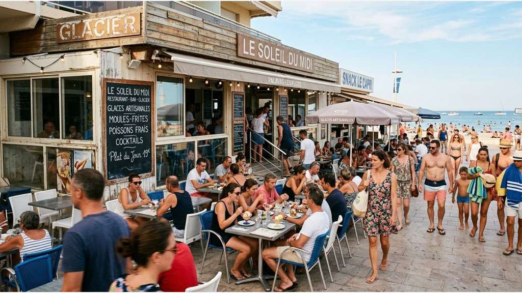 AV murs restaurant libres front de mer en Hérault