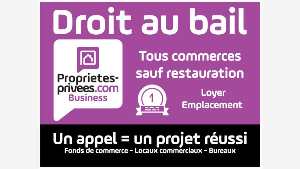 A louer local commercial 64m² Reims secteur actif