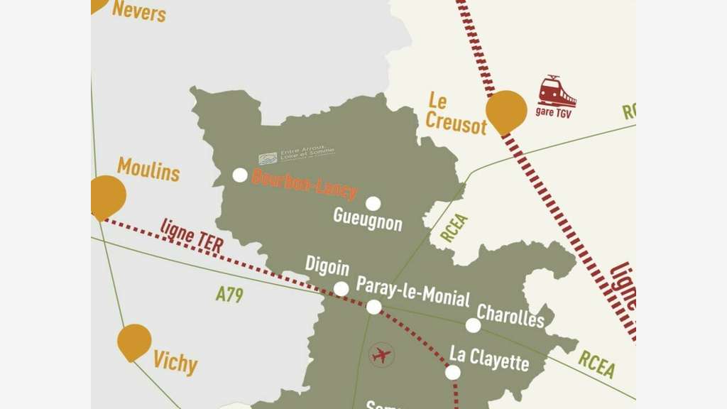 A vendre foncier de 7.4 ha à Bourbon Lancy