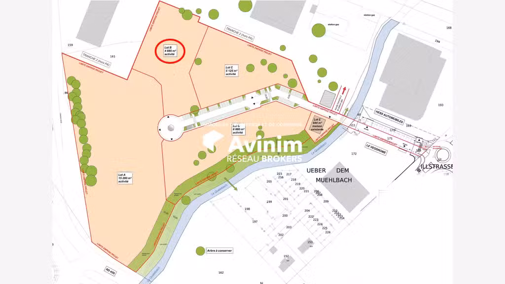 Terrain d'activités 4 880 m² Illzach