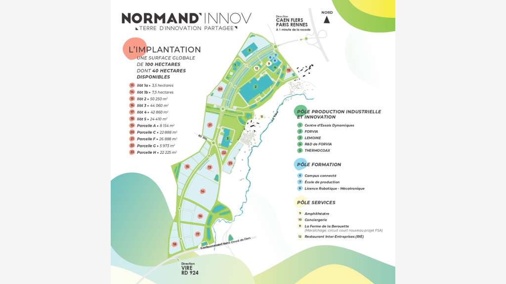 A vendre terrains industriels jusqu'à 7.5 h Flers 