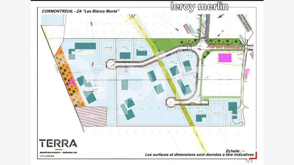 Terrain d'activité 2084m² à vendre à Cormontreuil