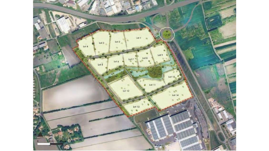 A vendre terrains industriels de 7 500 à 26 000m²