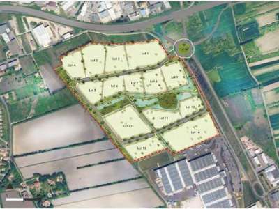 A vendre terrains industriels de 7 500 à 26 000m²