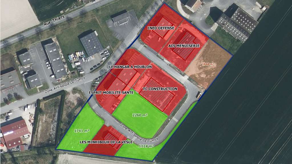 À vendre – Terrains industriels de 1 100 à 2 200 m