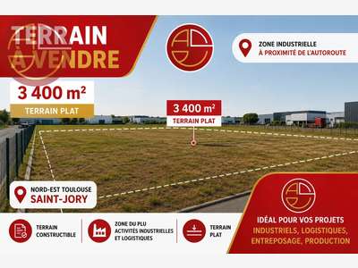Terrain de 3400m² à vendre en zi à Saint-Jory