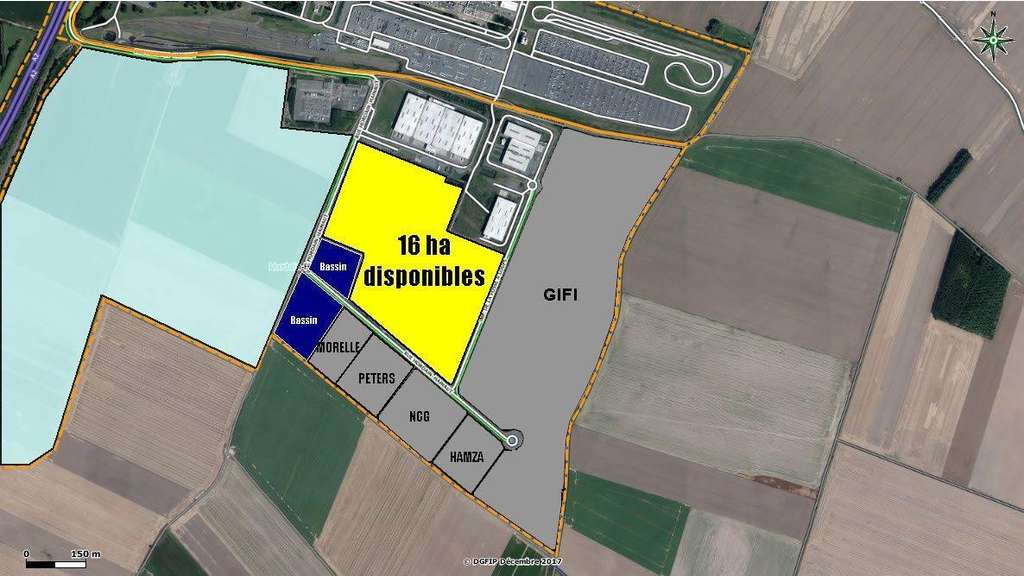 AV terrains industriels dans P.A. Hordain Hainaut