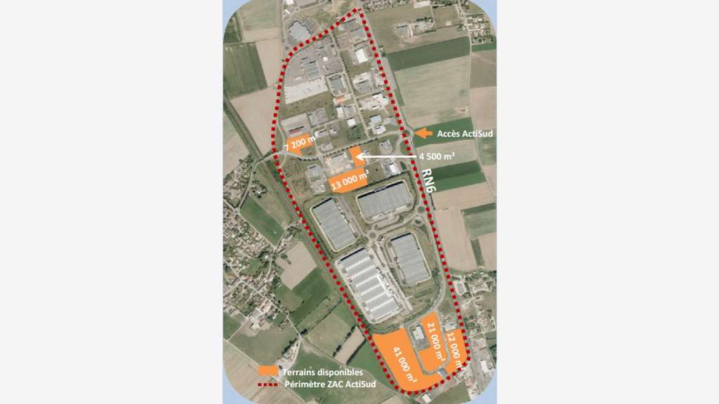 A vendre terrains de 6,5 ha en Zone Actisud 71