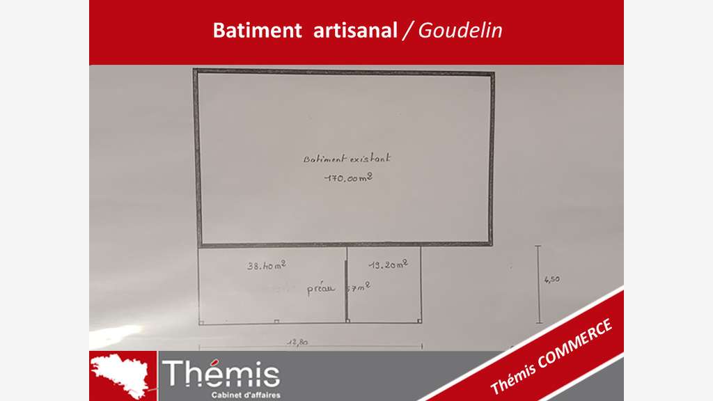 Batiment artisanal à vendre sur Lanvollon Goudelin