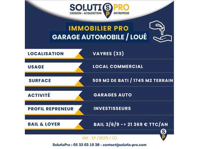 Vente Locaux commerciaux - Boutiques à Vayres