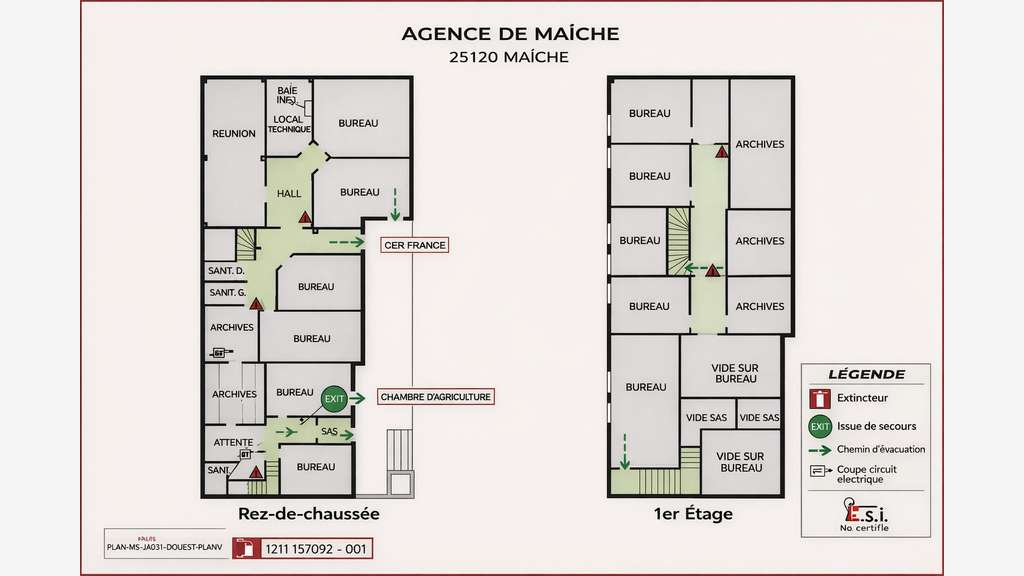 Bureaux Maiche 250 m2