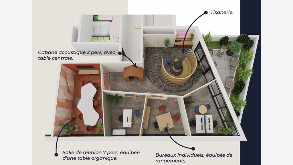 AV bureaux modulables 100m² Angers, Belle Beille