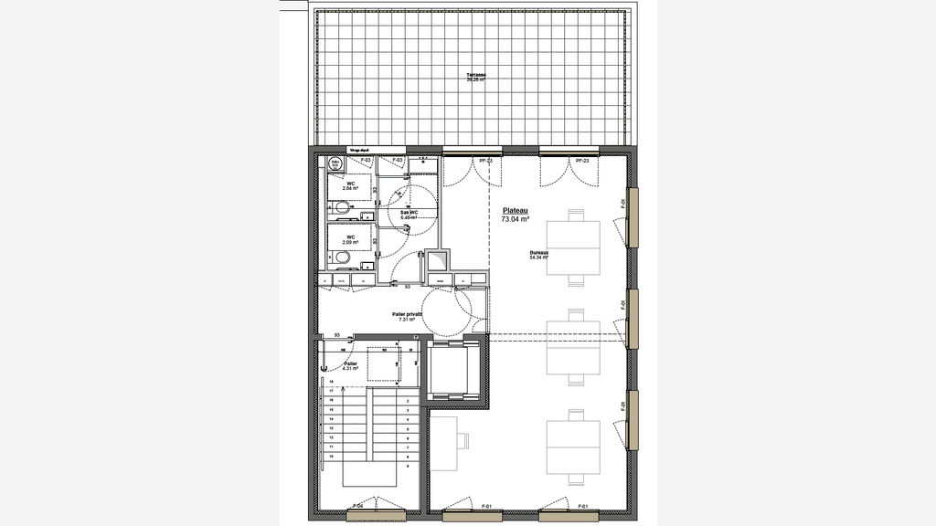 AV plateau de bureaux VEFA de 80 à 165m² Angoulême