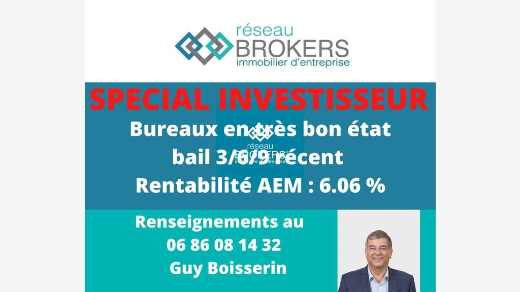 Spécial investisseur AV très beaux bureaux loués