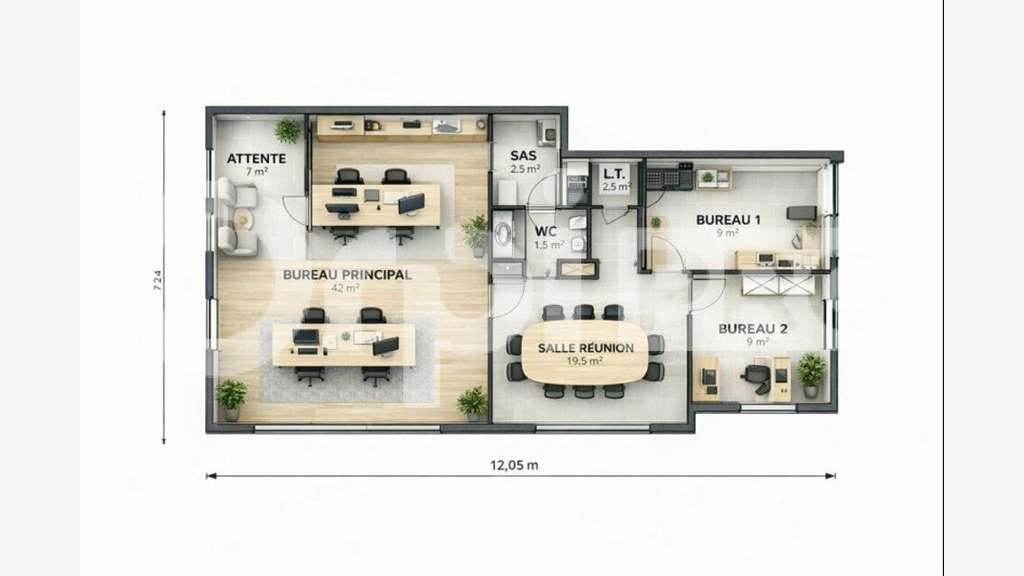 Vente bureaux 105m² à Capbreton emplacement idéal