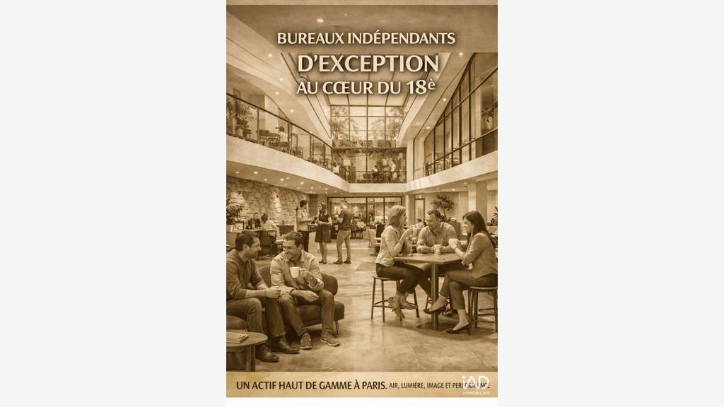 Vente bureaux d’exception à Paris 18e