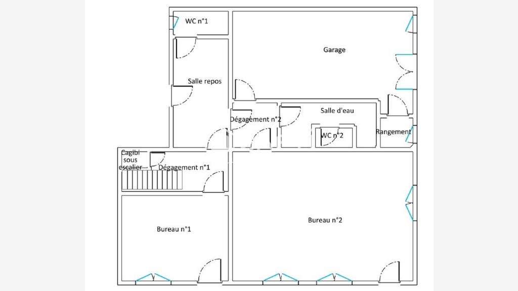 AV bureaux 100m² en RDC bel empl à La Rochelle
