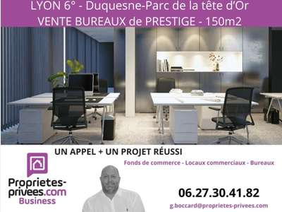 Vente bureaux de prestige 150m² Lyon 6e Tête d'Or.