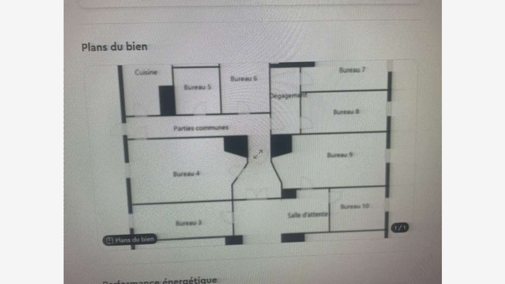 A vendre plateau bureaux 203m² R+3 à Marseille 12e