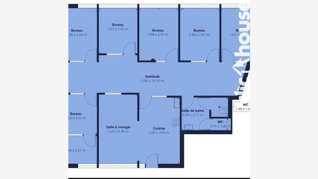AV bureaux 148m² pôle d'activités à Saint-Contest