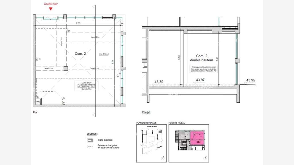 Loue local 75m² empl strat St Jacques de la Lande