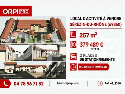 AV Bureaux réhabilités 257m² à Sérézin-du-Rhône