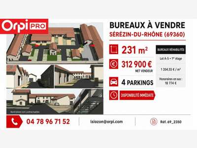 Bureaux réhabilités à vendre à Sérézin-du-Rhône