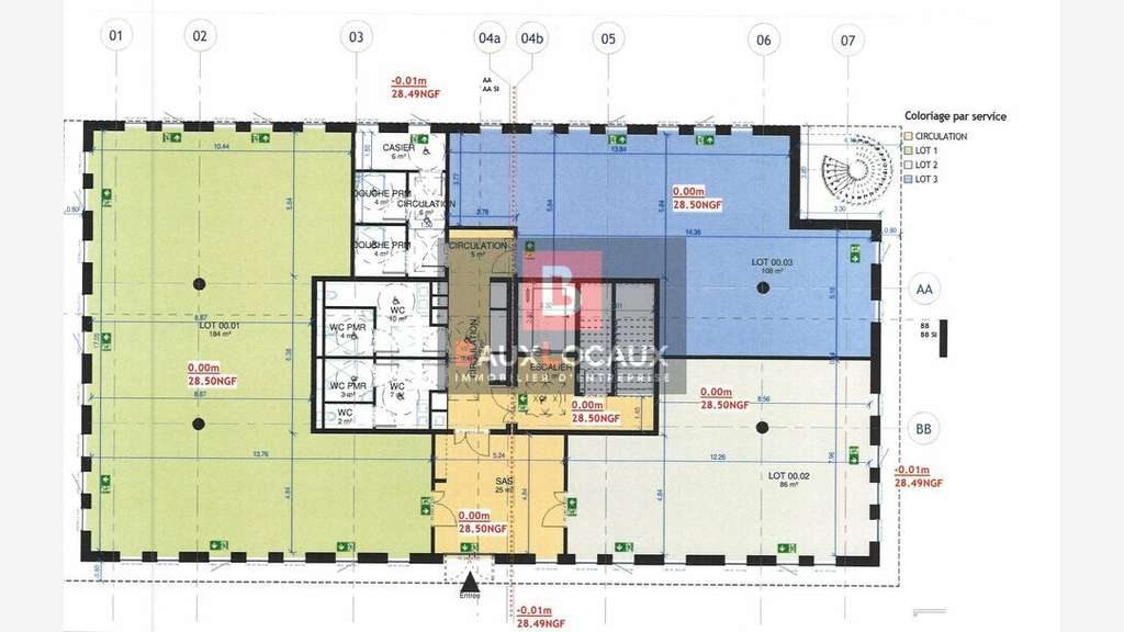 Bureaux neufs 184m² RDC à vendre Sorgues ZAC Nord
