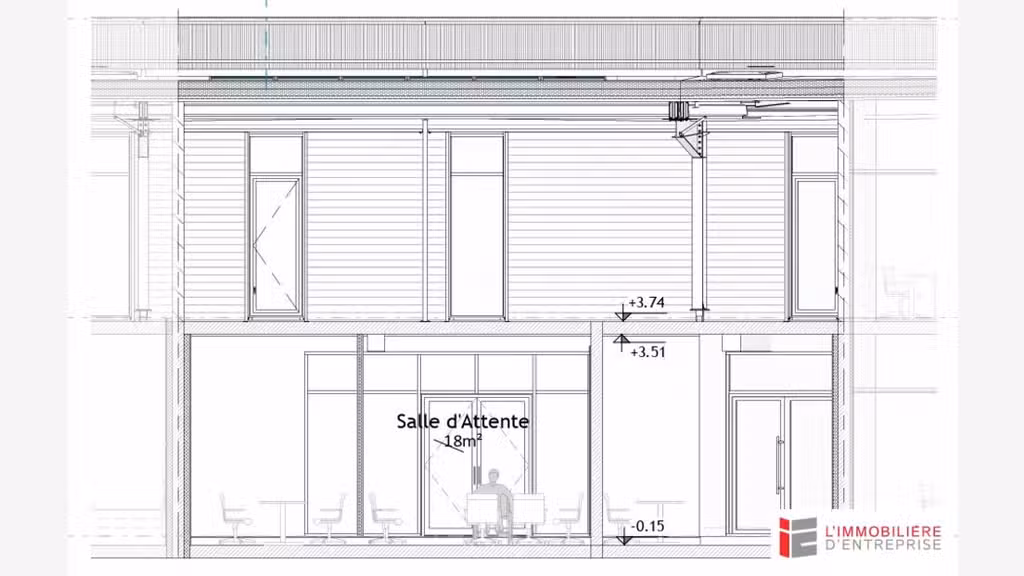Vente bureau 151m² sur deux niveaux à Vitré