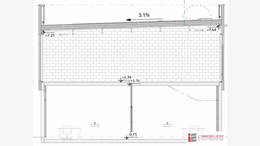 Vente bureau 151m² sur deux niveaux à Vitré