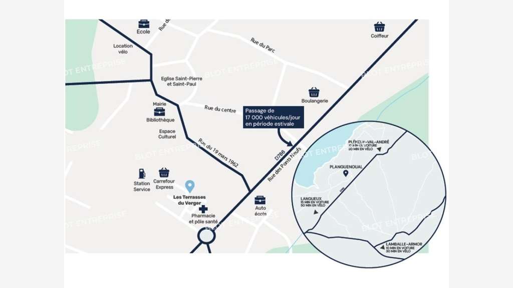 Vente cellule neuve 245m² divisible à Planguenoual
