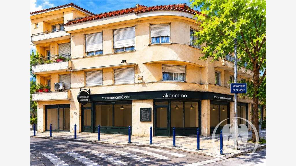 Cession droit au bail 110m² d'angle à Nice Cessole