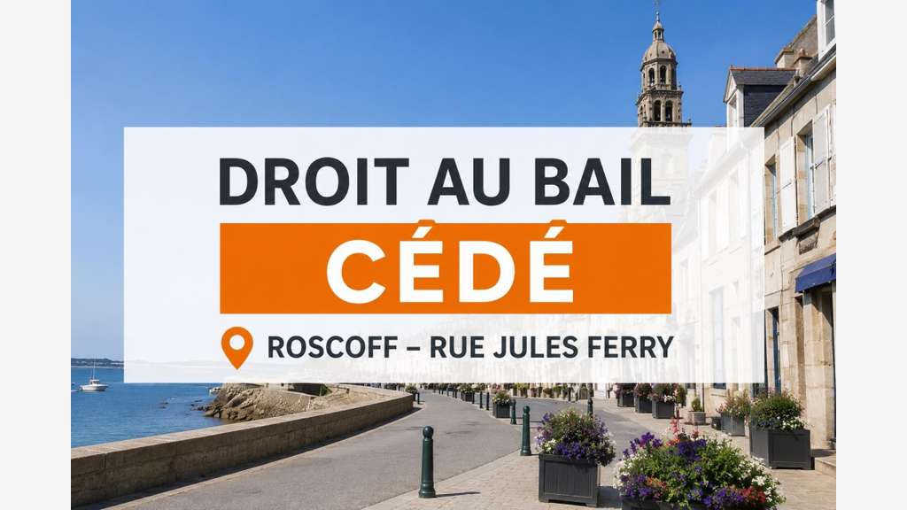 Droit au bail local cial 71m² à Roscoff centre
