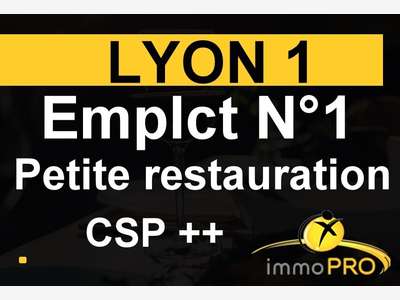 Vente local 20m² empl N°1 bonne visibilité à Lyon