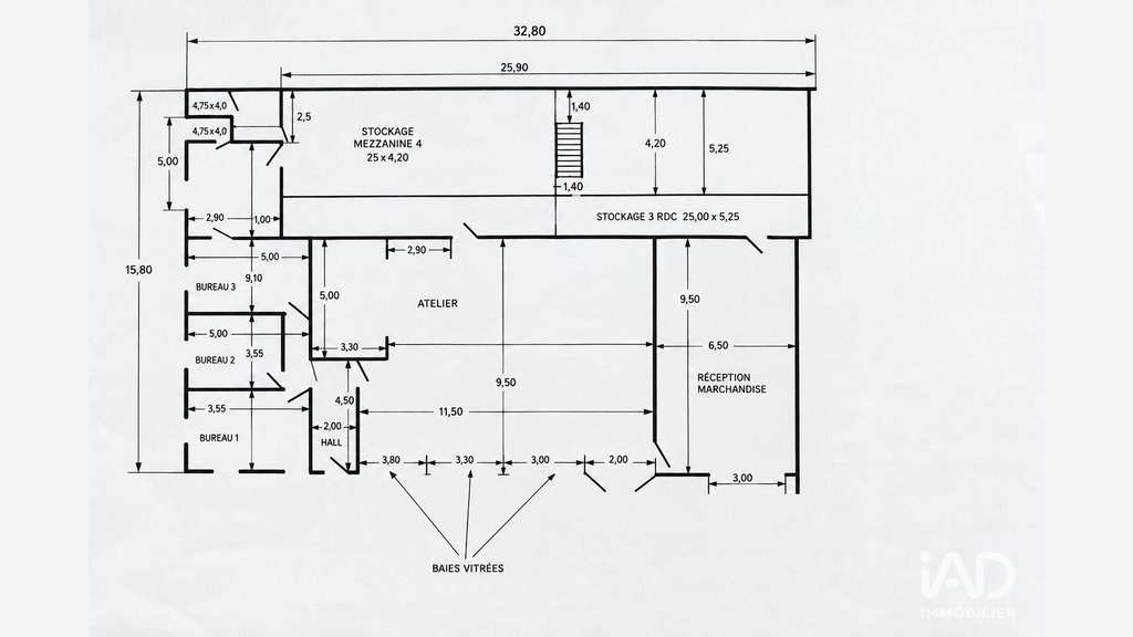 Vente atelier bureaux 442m² + mezzanine à Crolles
