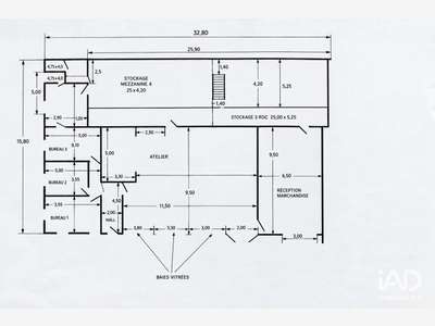 Vente atelier bureaux 442m² + mezzanine à Crolles