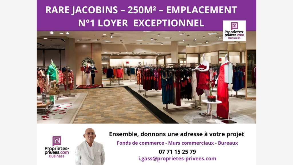 AV boutique 250m² Presqu'île Lyon emplacement N°1