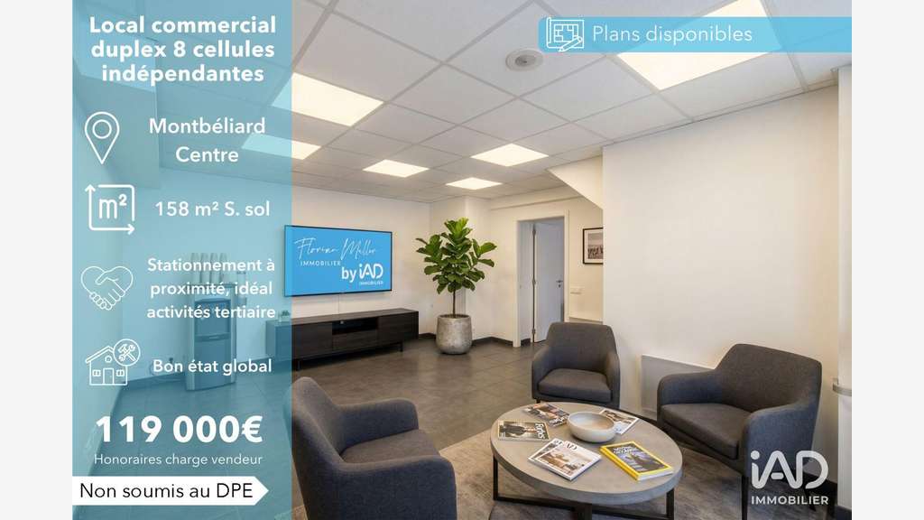 Vente local commercial 158m² à Montbéliard