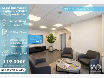 Vente local commercial 158m² à Montbéliard