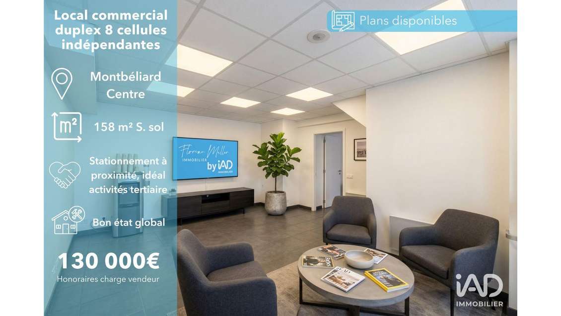 Vente local commercial 158m² à Montbéliard