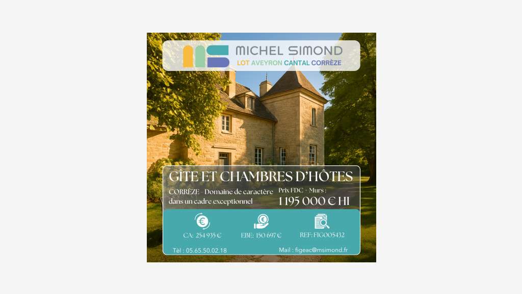 Vente domaine touristique d’exception en Corrèze