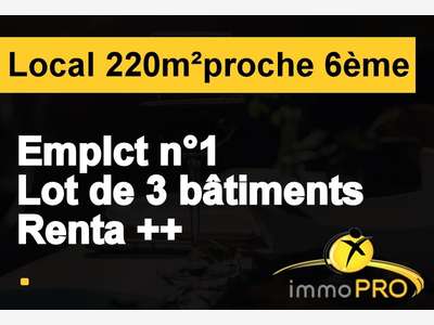 A vendre local 220m² entre Lyon 6 et Villeurbanne