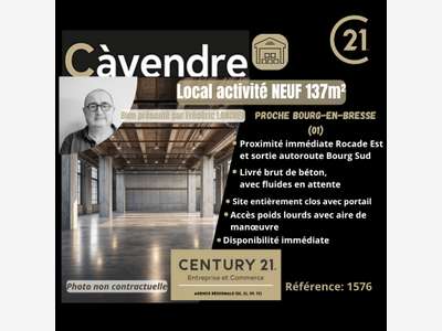 Cède local industriel neuf 137m² à Bourg En Bresse