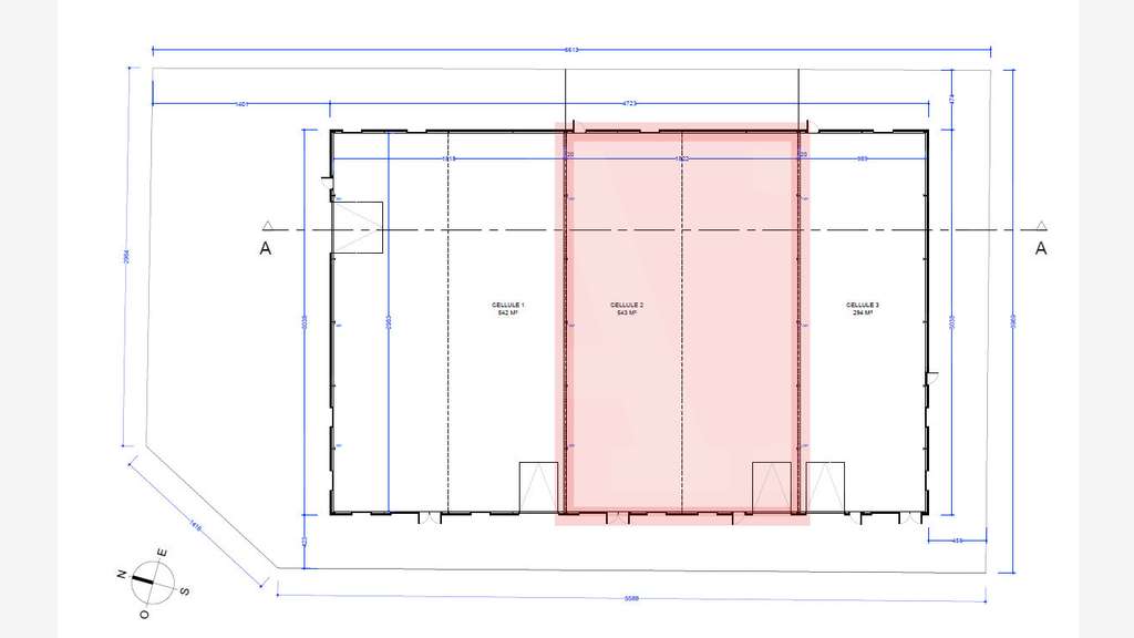 A vendre local neuf 623m² ZA de Kerpont à Caudan