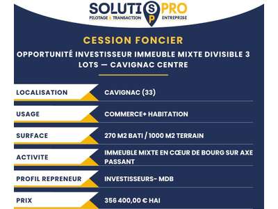 Vente Locaux d'activités - Entrepôts à Cavignac