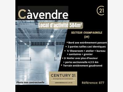 Vente local d'activité 584m² secteur Champagnole
