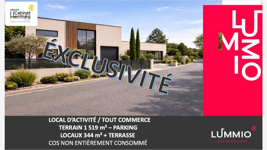 Vente murs toute activité 344m² terrain 1519m²