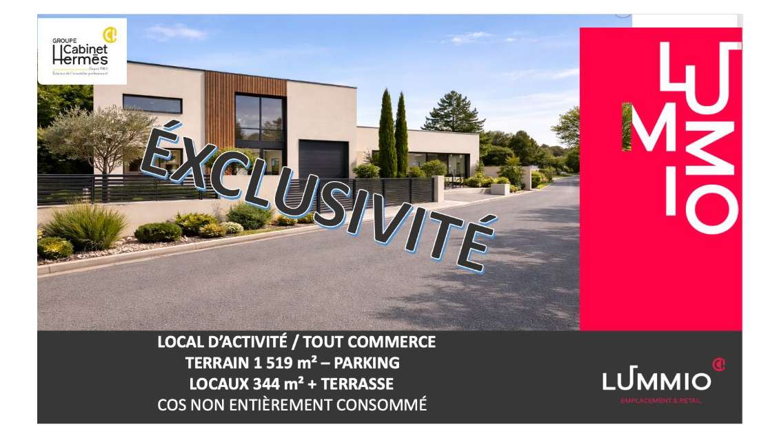 Vente murs toute activité 344m² terrain 1519m²